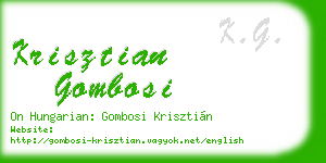 krisztian gombosi business card
